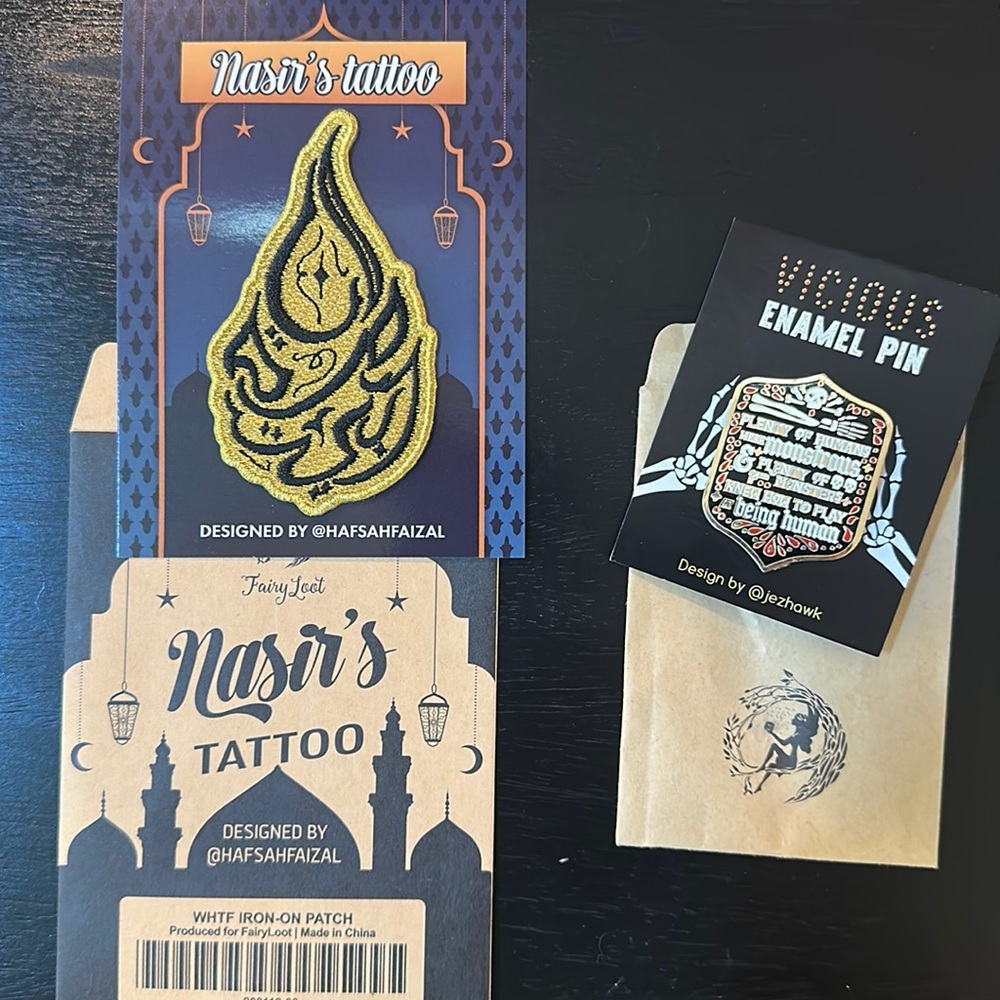 Patches and pin by FairyLoot